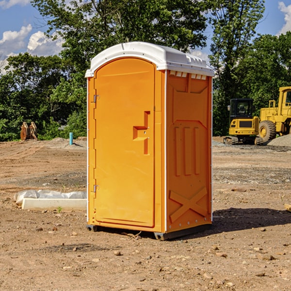 how often are the portable restrooms cleaned and serviced during a rental period in Machipongo VA